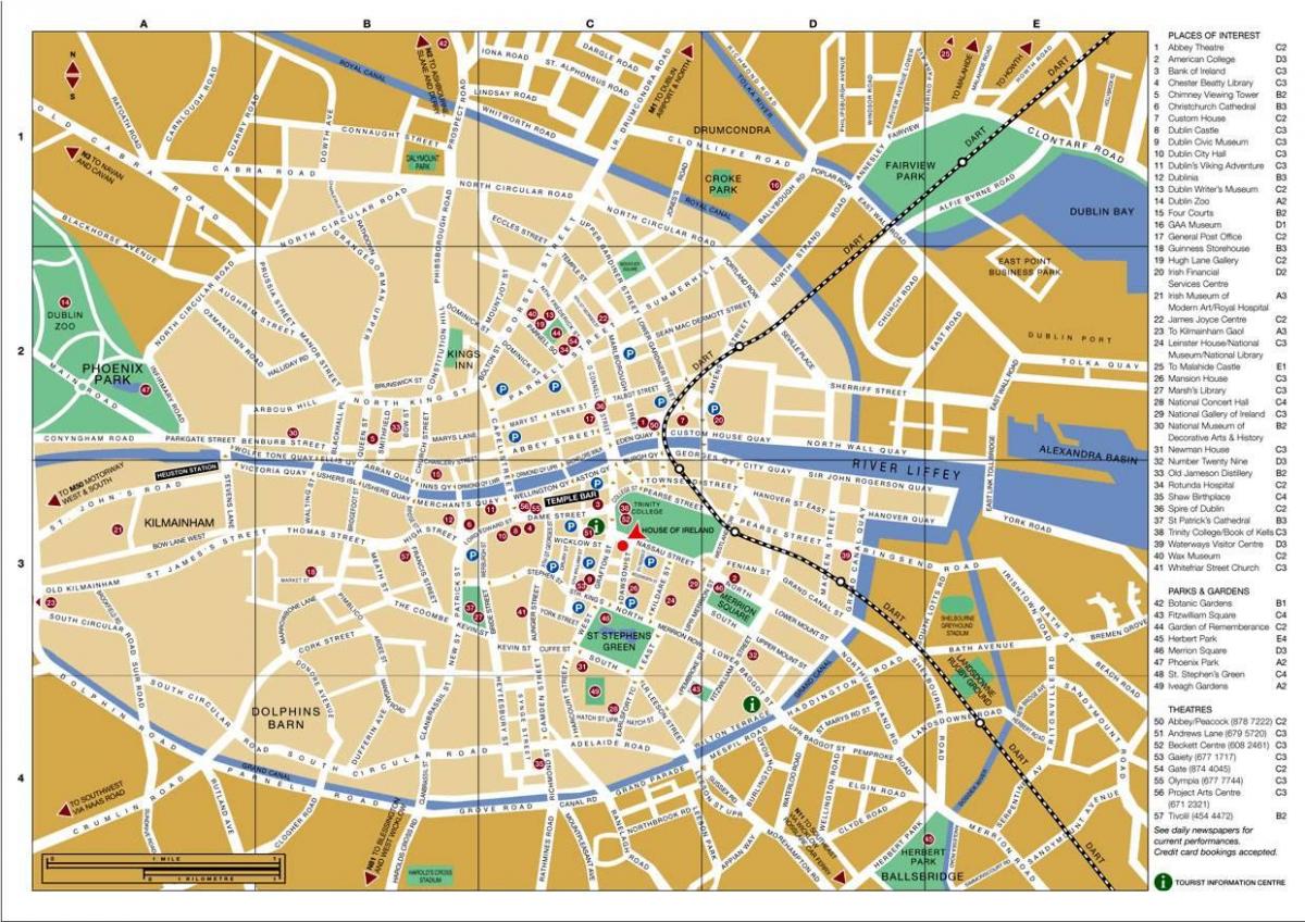 Карта центра Дублина